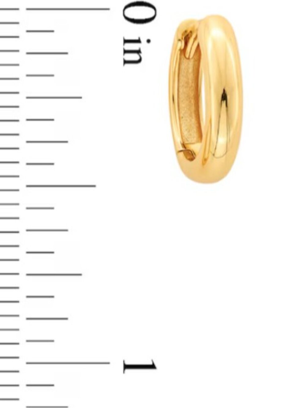 11.8mm Huggie Hoop Earrings in Sterling Silver with 18K Gold Plate - Picture 2 of 5